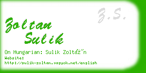 zoltan sulik business card